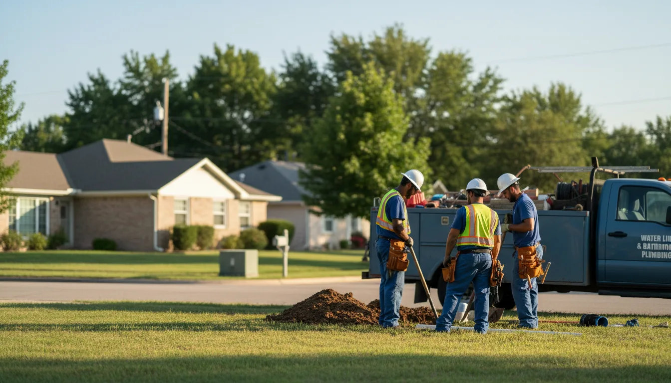 Residential water line and bathroom plumbing service in Lancaster, KY